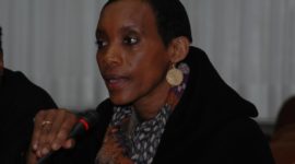 Dafroza Mukarumongi Gauthier lors de la participation au colloque Ibuka Mémoire & Justice 23 mars 2013